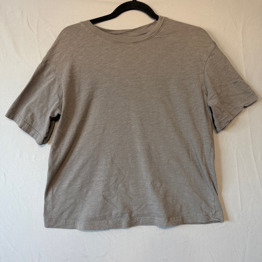 Nobo Womens Boxy Fit Cropped T Shirt Small Grey Grunge Loungewear Basic Cotton